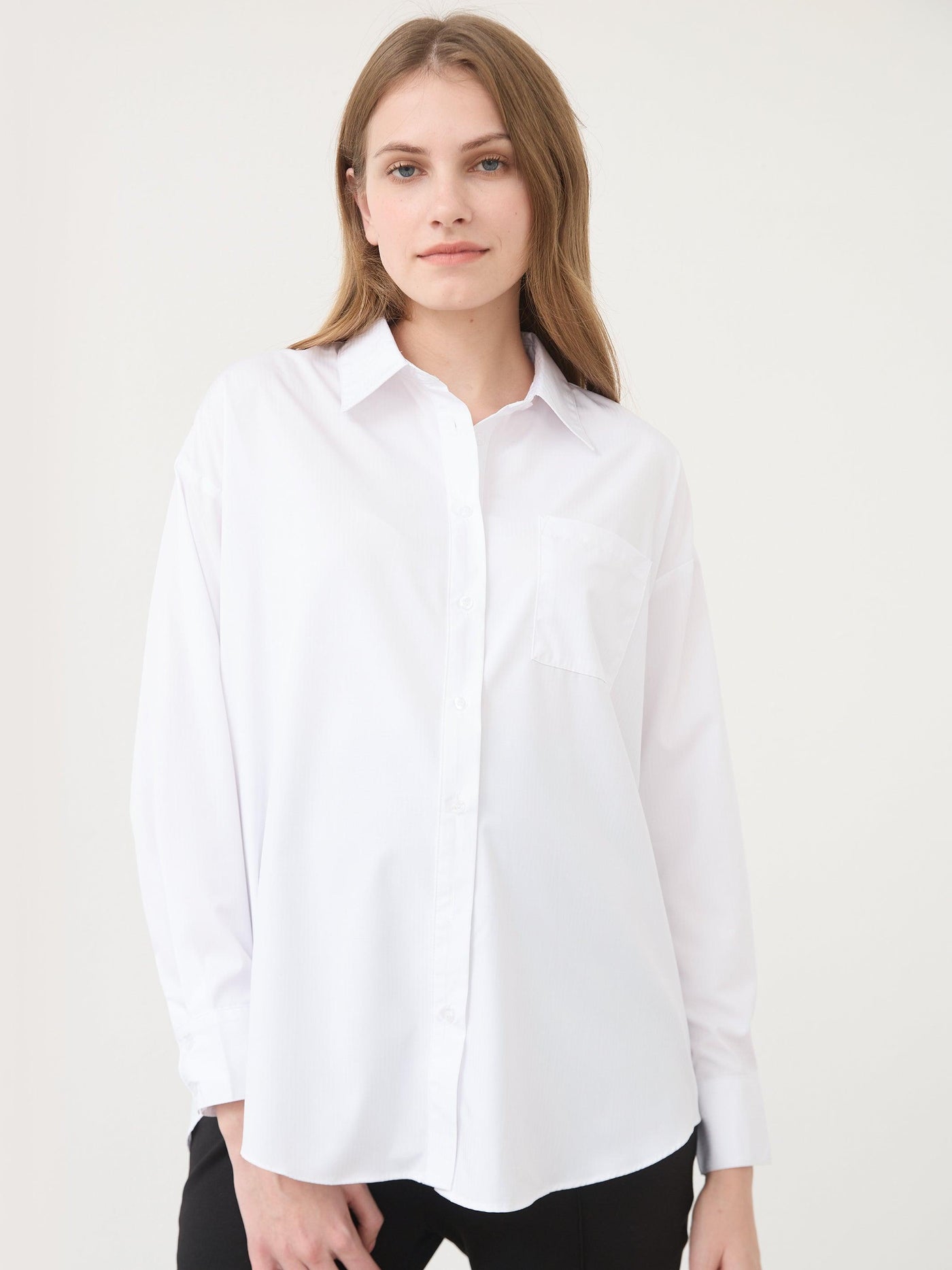 White Striped Maternity Shirt - Leolace